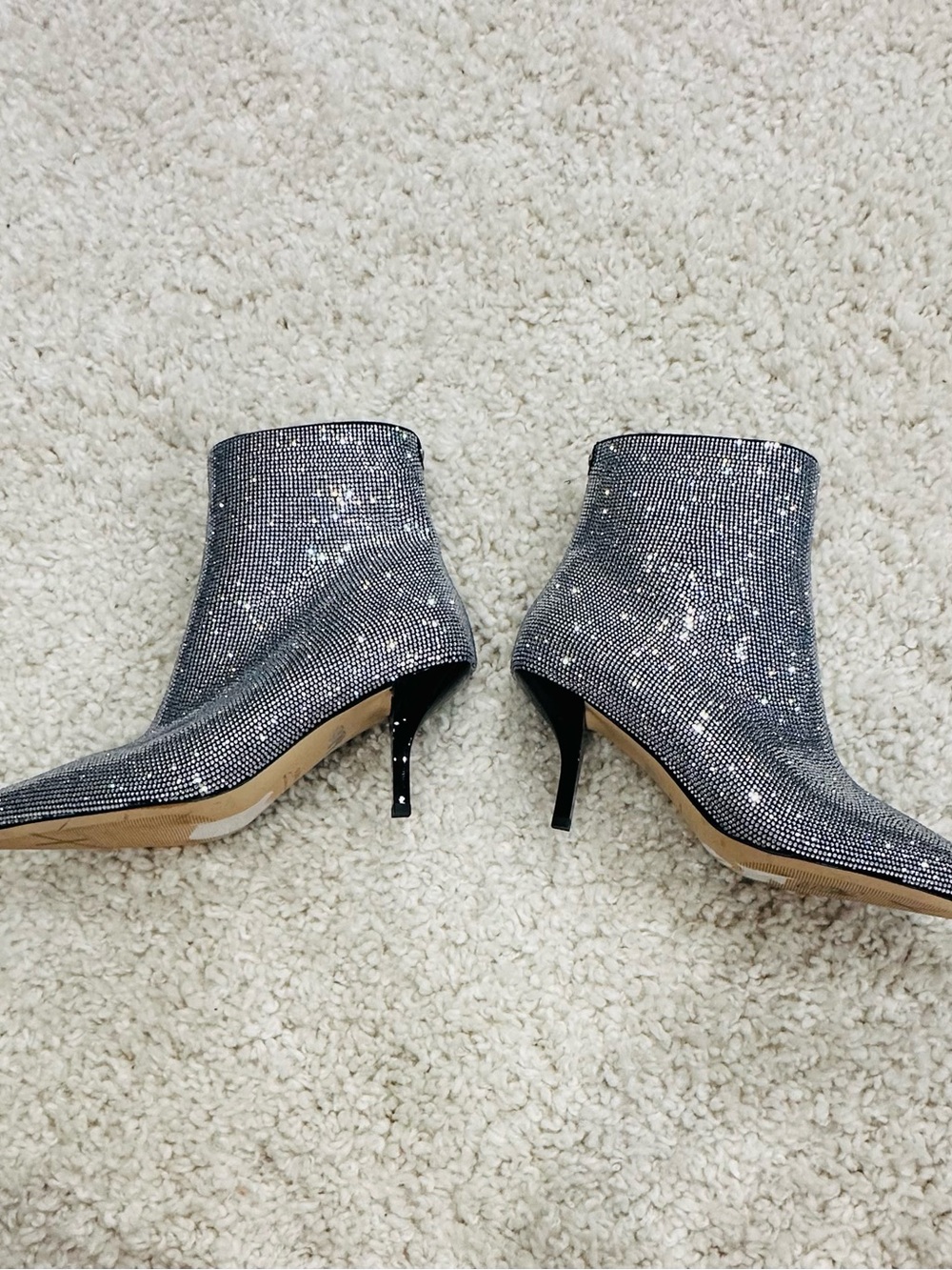 NEW Michael Kors Selina Crystal Pointed Toe Booties Sparkle Glam Size 9.5 - Picture 8 of 13